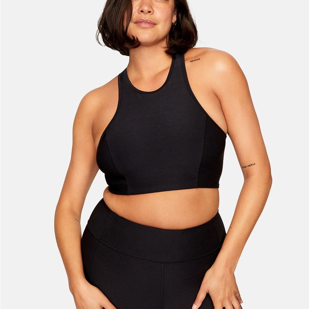 Outdoor Voices Athena Crop Top - Black size Small